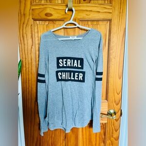 Streetwear Society Grey ‘Serial Chiller’ Graphic Shirt, Lg